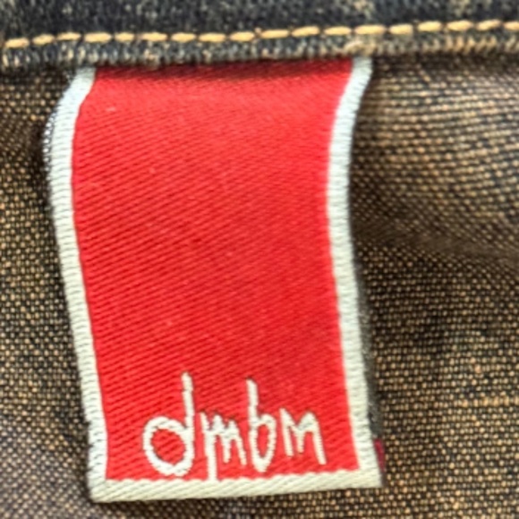 Vintage 90s DMBM Denim Tapered Button Down Shirt Dress Size Large - Picture 7 of 9